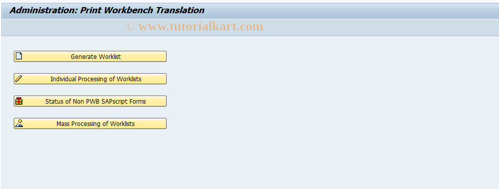 SAP TCode EFTRADM - Translation of Application Forms