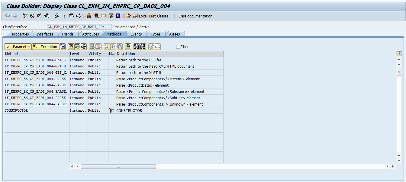 SAP TCode EHPRC_CPDOCUSE24_002 - CL_EXM_IM_EHPRC_CP_BADI_004