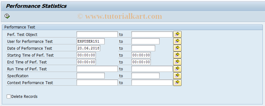 SAP TCode EHPRC_CPP01 - CfP Runtime Analysis