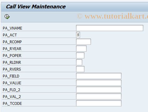 SAP TCode EHPRC_CPSM30 - Call View Maintenance