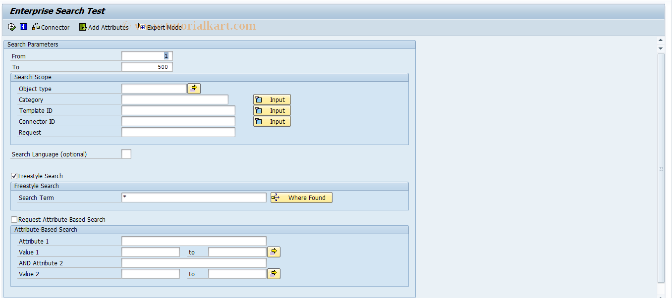 SAP TCode ESH_TEST_SEARCH - Test Search