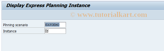 SAP TCode EXP_INSTANCE_DISPLAY - Create Instance