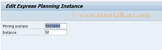 SAP TCode EXP_INSTANCE_EDIT - Create Instance