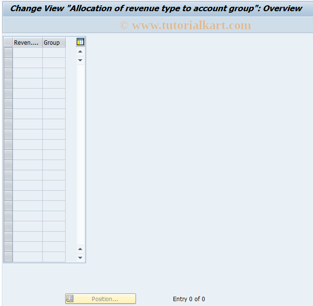 account assignment group in sap tcode