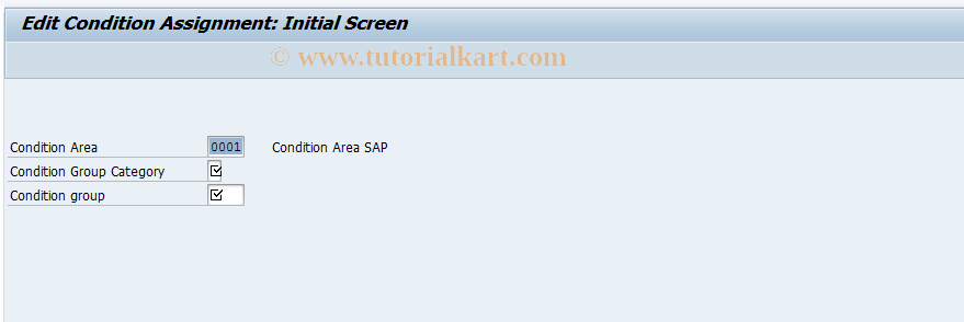 SAP TCode F98E - Edit Condition Assignment