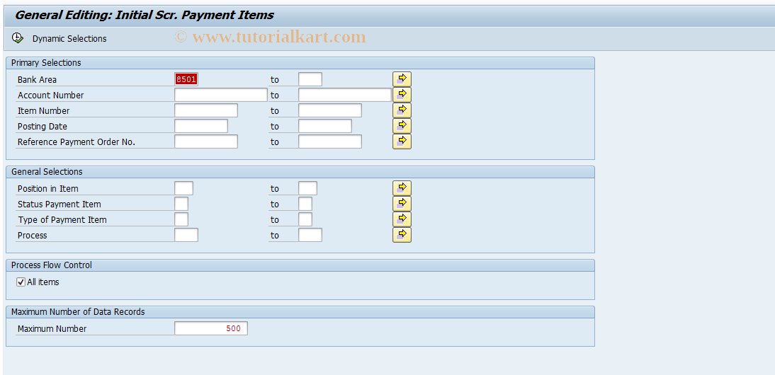 SAP TCode F9IJ - Edit Payment Item