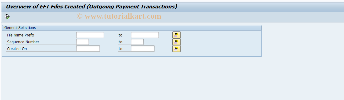 SAP TCode F9PEXDE5 - EFT File Overview of Incoming PT