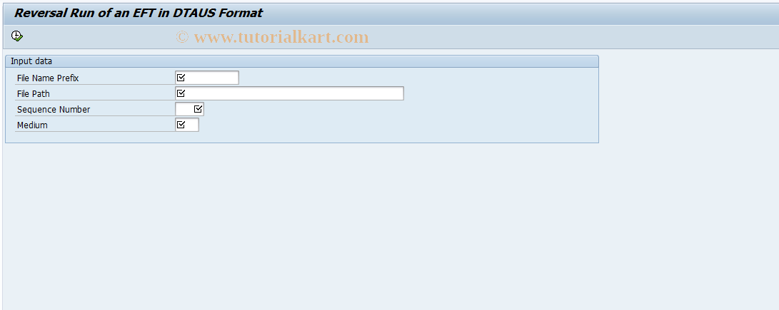 SAP TCode F9PINDE3 - Reversal Run for Incoming PT