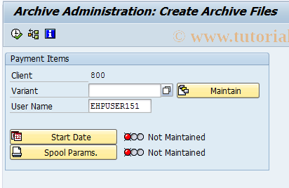 SAP TCode F9TA - Archiving Payment Items