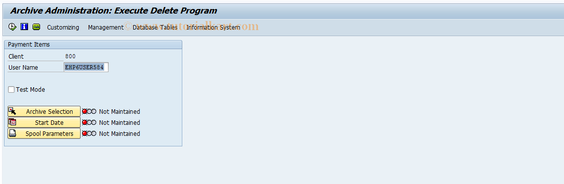 SAP TCode F9TB - Deleting Payment Items