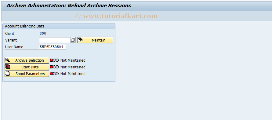 SAP TCode F9TH - Reloading Account Balancing Data