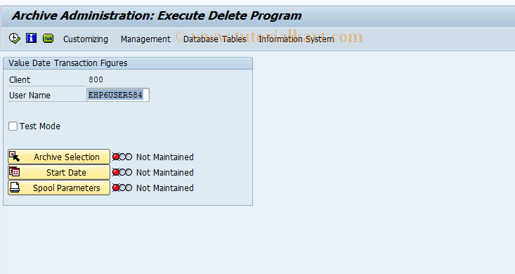 SAP TCode F9TQ - Deleting Value Date Transaction Figures