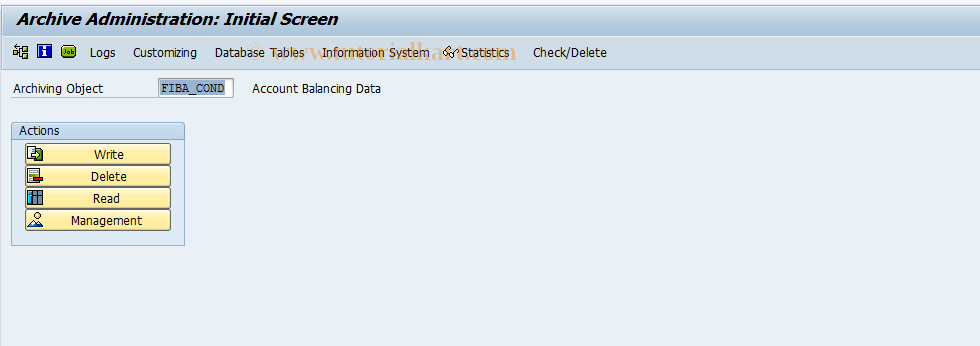 SAP TCode F9TX - Reading Condition Archives