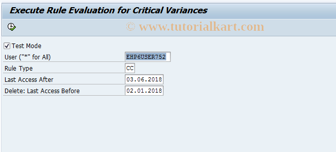 SAP TCode FCOM_ALERT_CCV - Cost Center Monitor Rule Evaluation