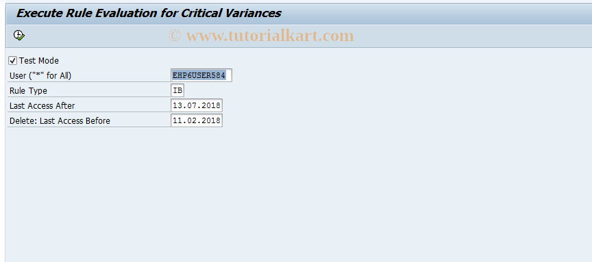 SAP TCode FCOM_ALERT_IBV - Investment Program Rule Evaluation