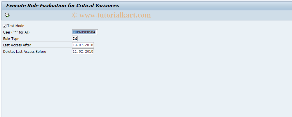 SAP TCode FCOM_ALERT_IMV - Investment Program Rule Evaluation