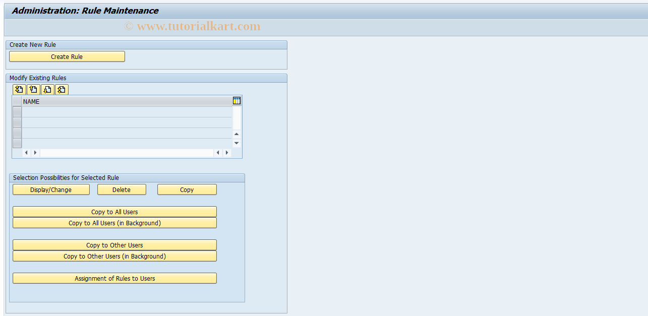 SAP TCode FCOM_RULE_CCL - Rule for Cost Center Line Items