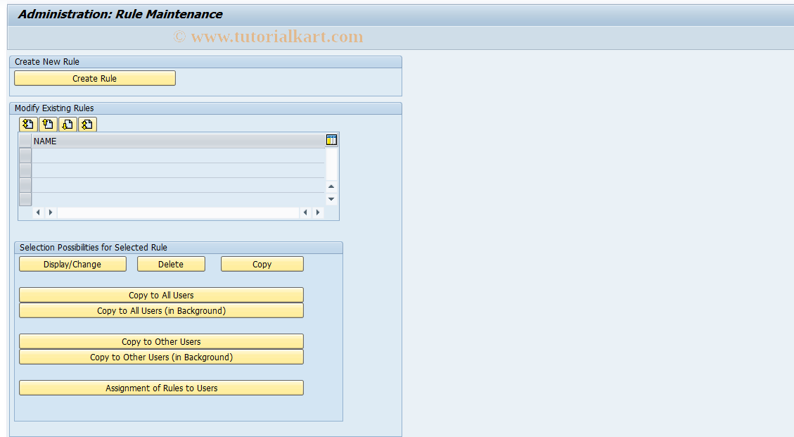 SAP TCode FCOM_RULE_CDL - Rule for Cost Center Line Items