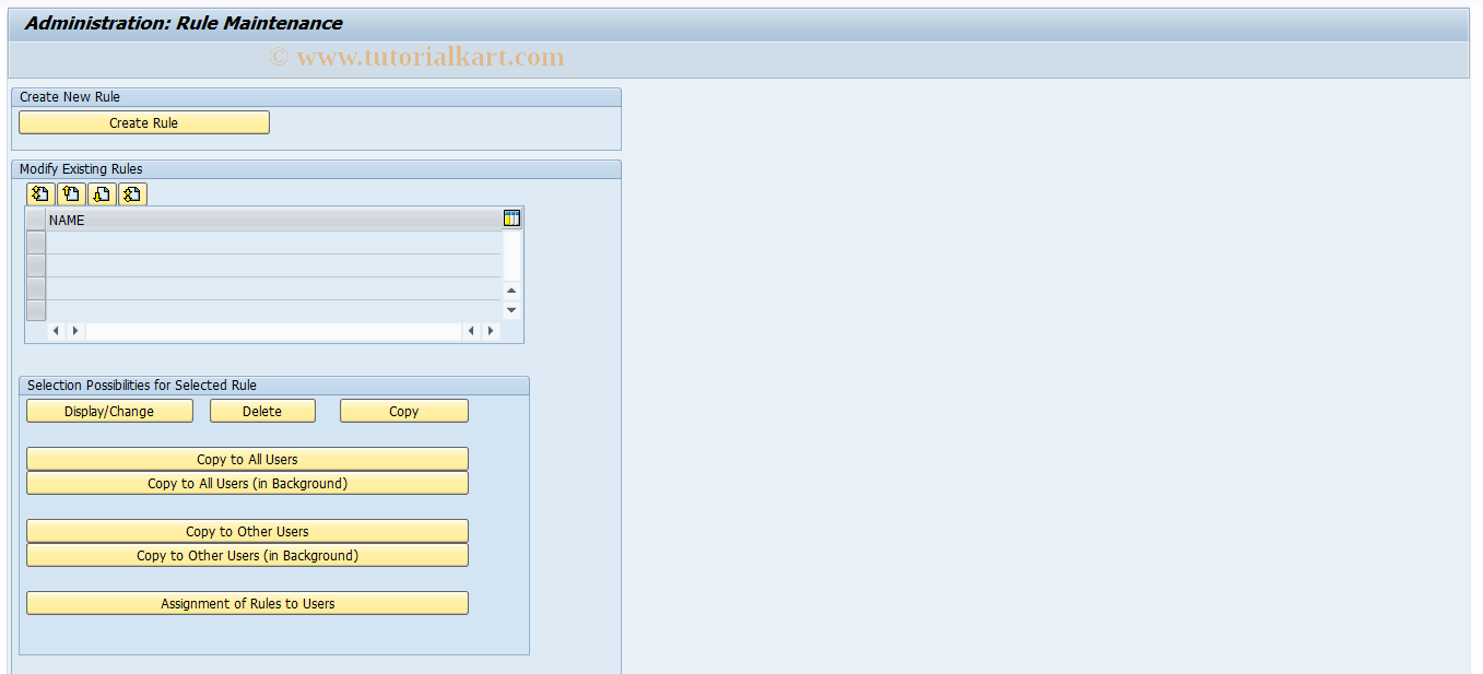 SAP TCode FCOM_RULE_IBV - Rule for Investment Prog. Variances