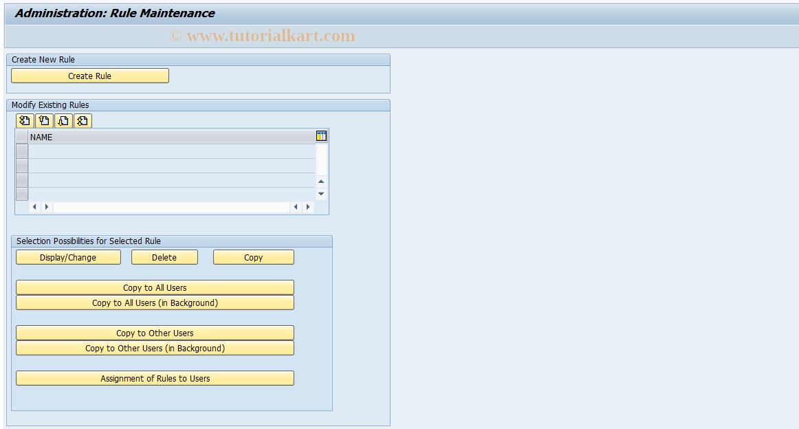 SAP TCode FCOM_RULE_OYV - Rule for Annual Order Budget