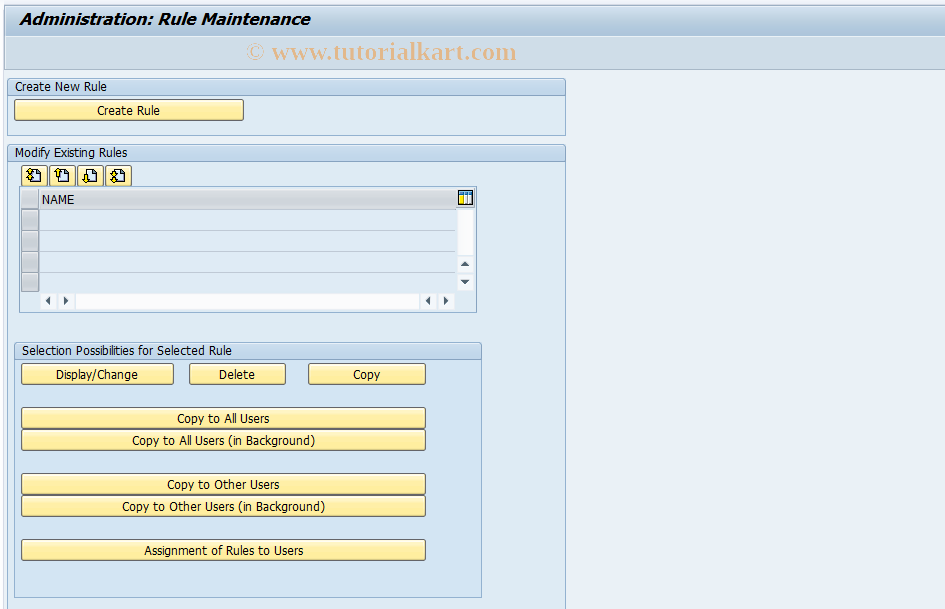 SAP TCode FCOM_RULE_RMV - Rule for Project Variances