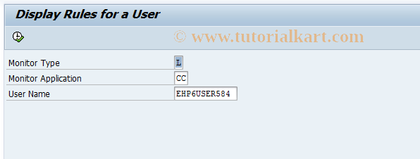 SAP TCode FCOM_RULE_USER_CBV - Display Rule for a User