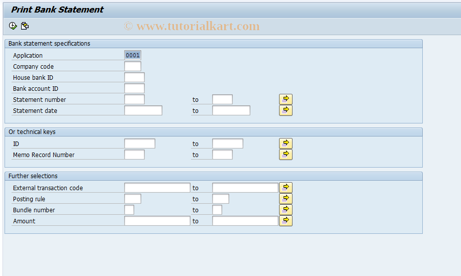 SAP TCode FF_6 - Display Electronic Bank Statement