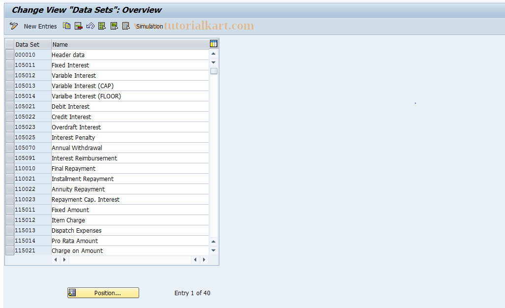 SAP TCode FICOBDT023 - FICO Configuration - BDT - SETS