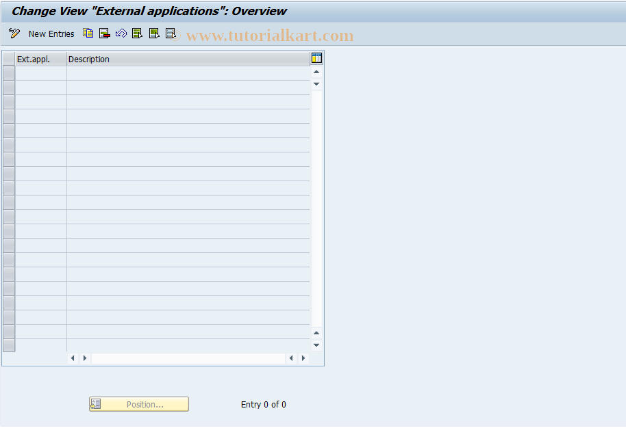 SAP TCode FICOBDT17 - FICO Configuration - BDT -External Applications