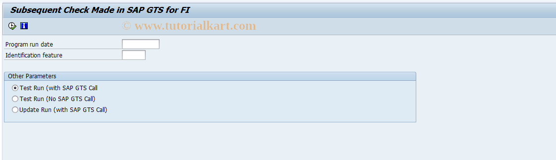 SAP TCode FIPAY_BDGTS01 - Subsequent SPL Screening