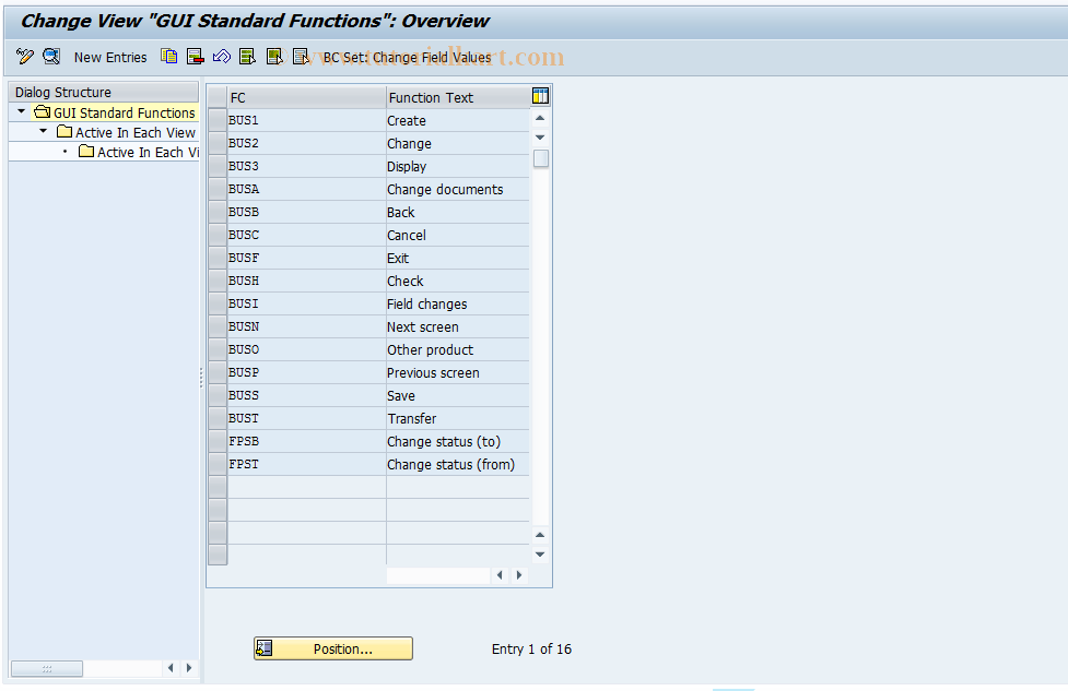 SAP TCode FIPRB08 - FIPR Control: CUA Standard Function