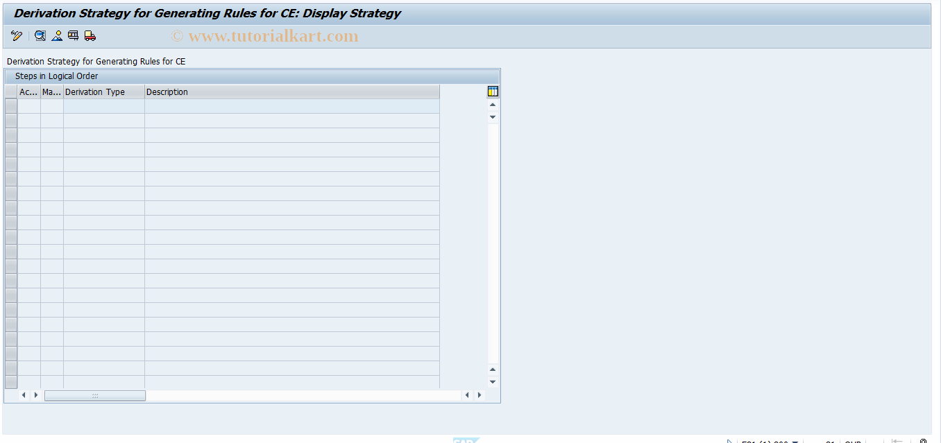SAP TCode FMCERG - Strategy for Generating CE Rules
