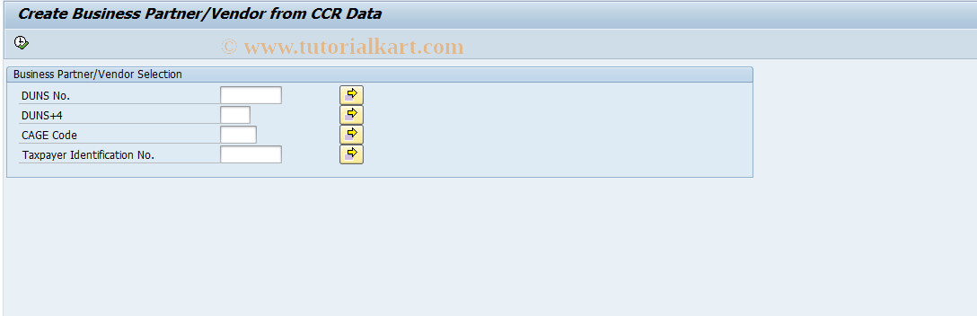 FMFGCCRVENDORCREATE SAP Tcode Create Vendor Master From CCR Data 