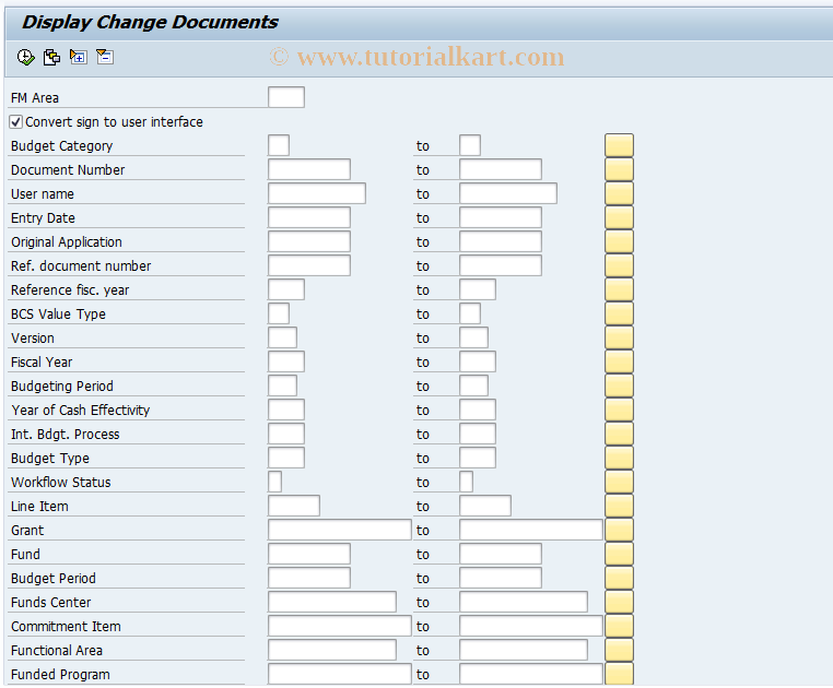 SAP TCode FMLIDW - Drilldown for Change Documents