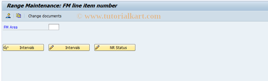 SAP TCode FMLINR - FM line item document number ranges
