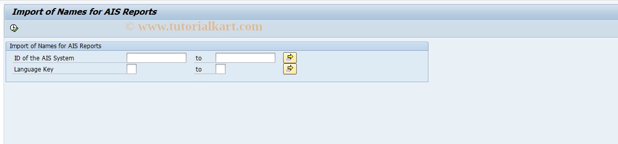 SAP TCode FOPC_AISLANGUAGE - Import AIS Report Names