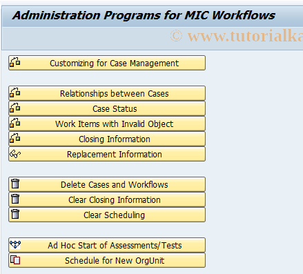 SAP TCode FOPC_AS_REORG - Administration Programs