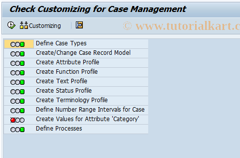 SAP TCode FOPC_CASECUST_CHECK - Case Management Customizing