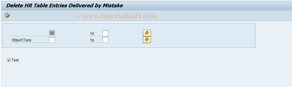 SAP TCode FOPC_HR_DEL - Deletion of HR Table Entries