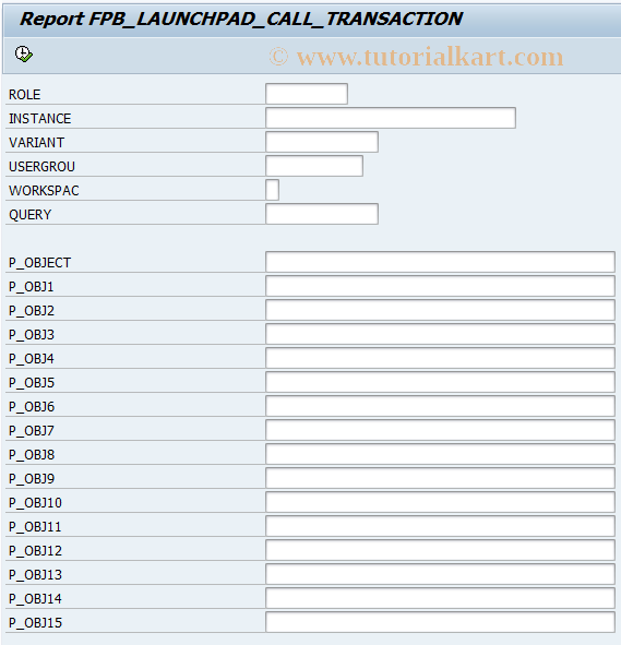 SAP TCode FPB_CALL_IS_QUERIES - Call Infoset queries for APB Launchp