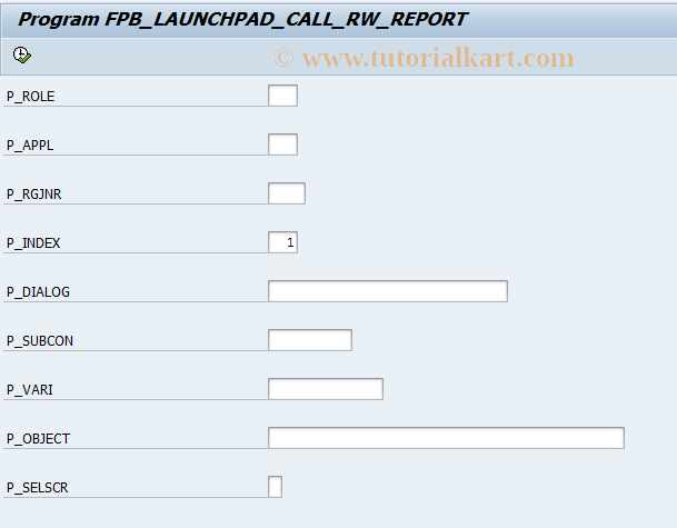 SAP TCode FPB_CALL_RW_REPORT - AC Report Call for Launchpad