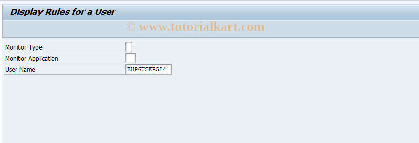 SAP TCode FPB_RULE_USER - Display Rule for a User