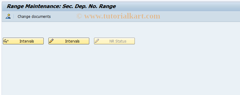 SAP TCode FPSEC0 - Number Range Maintenance: FKK_SEC