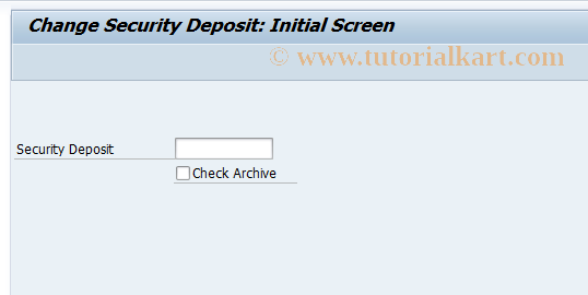 SAP TCode FPSEC2 - Change Security Deposit