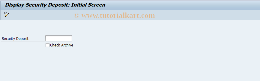 SAP TCode FPSEC3 - Display Security Deposit