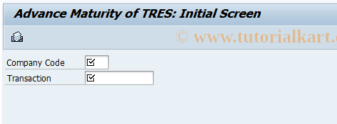 SAP TCode FTRTRES06 - Advance Maturity of TRES