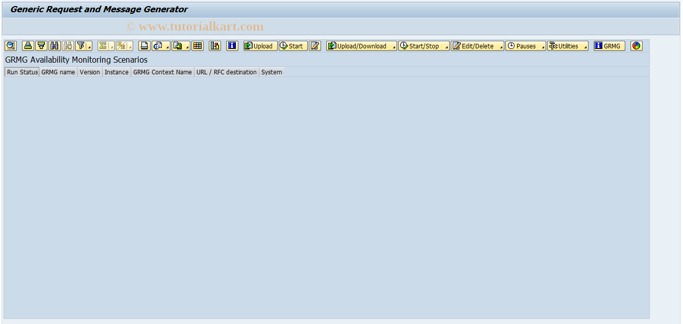 SAP TCode GRMG - Generic Request and Message Gen.