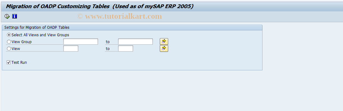 SAP TCode HRWPC_OADP_MIGRATION - Migration from OADP Customizing