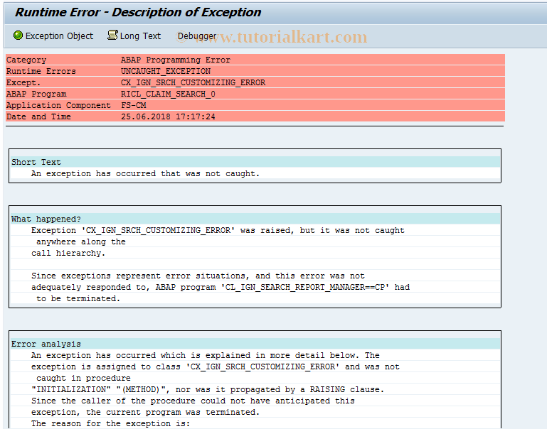 SAP TCode ICL_EXPERT_0 - Claim Search