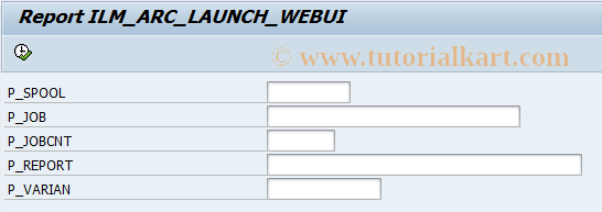 SAP TCode ILM_ARC_LAUNCH_WEBUI - Auxiliary Transaction FPM -> WebGUI